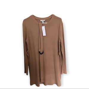 TOPSHOP Long Sleeve Belted Minidress